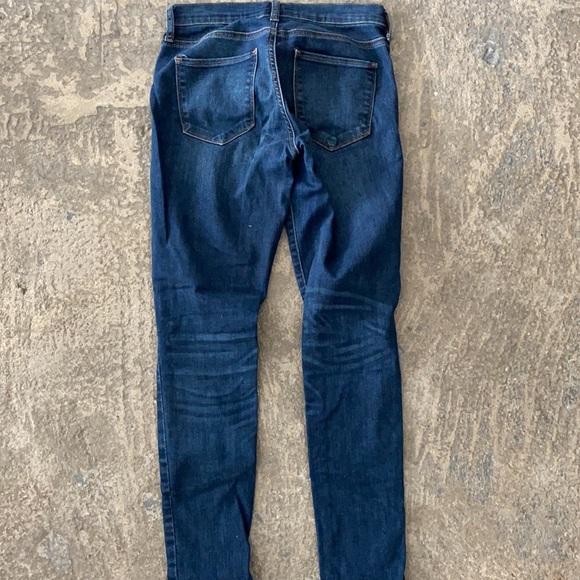 Gap denim women's "favorite jegging" skinny jeans - distressed - dark blue 26R - Picture 5 of 7